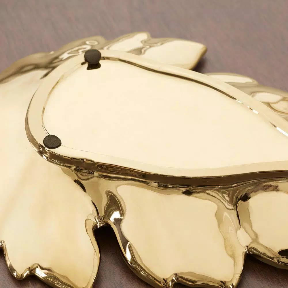 Decorative Trays Home Decorators Collection Gold Ceramic Decorative Leaf Tray 6 Decorative Trays Home Decorators Collection Gold Ceramic Decorative Leaf Tray - Image 4