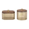 Storage Baskets Home Decorators Collection Home Decorators Collection Round And Octagonal Gold Metal Decorative Basket With Wood Lid (Set Of 2) -Brita shop gold home decorators collection storage baskets 12228 01hd 64 1000