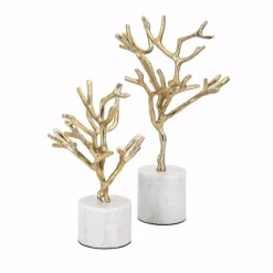 Sculptures IMAX Concepts Eclipse Trees On Marble Base (Set Of 2)
