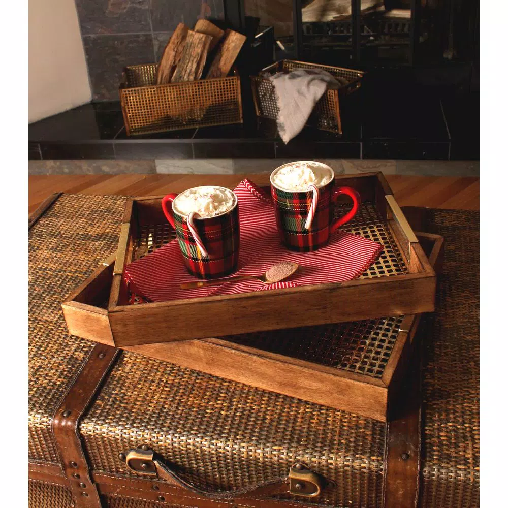 Decorative Trays Kate And Laurel Hanneli Gold Decorative Tray (Set Of 2) 5 Decorative Trays Kate And Laurel Hanneli Gold Decorative Tray (Set Of 2) - Image 3