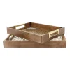 Decorative Trays Kate And Laurel Hanneli Gold Decorative Tray (Set Of 2) -Brita shop gold kate and laurel decorative trays 209638 64 1000