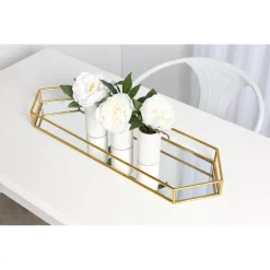 Decorative Trays Kate And Laurel Felicia Gold Decorative Tray -Brita shop gold kate and laurel decorative trays 211698 31 1000
