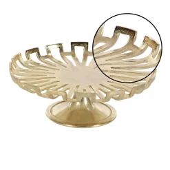 Decorative Trays LITTON LANE 15 In. X 5 In. Gold-Finished Aluminum Cake Plate 7 Decorative Trays LITTON LANE 15 In. X 5 In. Gold-Finished Aluminum Cake Plate -Brita shop gold litton lane decorative trays 68982 4f 1000