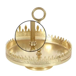 Decorative Trays LITTON LANE 13 In. X 12 In. Spiked Gold-Finished Aluminum Tray Stand 7 Decorative Trays LITTON LANE 13 In. X 12 In. Spiked Gold-Finished Aluminum Tray Stand -Brita shop gold litton lane decorative trays 68986 4f 1000