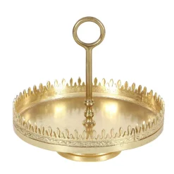 Decorative Trays LITTON LANE 13 In. X 12 In. Spiked Gold-Finished Aluminum Tray Stand 6 Decorative Trays LITTON LANE 13 In. X 12 In. Spiked Gold-Finished Aluminum Tray Stand -Brita shop gold litton lane decorative trays 68986 c3 1000