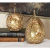 Sculptures LITTON LANE Gold Iron And Silver Reflective Glass Mosaic Pear And Apple Decor (Set Of 2) 1 Sculptures LITTON LANE Gold Iron And Silver Reflective Glass Mosaic Pear And Apple Decor (Set Of 2) -Brita shop gold litton lane sculptures 24117 64 1000