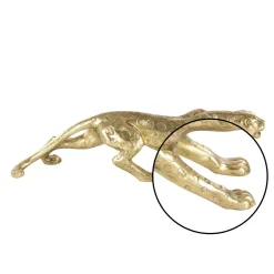 Sculptures LITTON LANE 34 In. Wild Life Polystone Leopard Sculpture In Polished Gold -Brita shop gold litton lane sculptures 59553 4f 1000