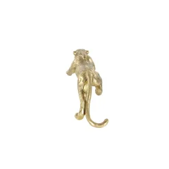 Sculptures LITTON LANE 34 In. Wild Life Polystone Leopard Sculpture In Polished Gold -Brita shop gold litton lane sculptures 59553 66 1000