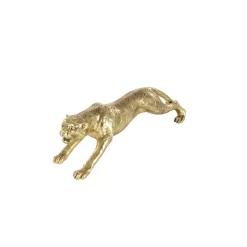 Sculptures LITTON LANE 34 In. Wild Life Polystone Leopard Sculpture In Polished Gold -Brita shop gold litton lane sculptures 59553 e1 1000