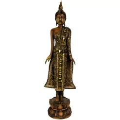 Sculptures Oriental Furniture Oriental Furniture 22 In. Standing Thai Buddha Decorative Statue