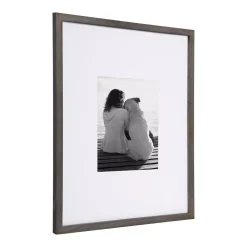 Picture Frames DesignOvation Gallery 16×20 Matted To 8×10 Gray Picture Frame Set Of 2 -Brita shop gray designovation picture frames 213630 4f 1000