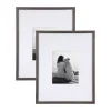 Picture Frames DesignOvation Gallery 16×20 Matted To 8×10 Gray Picture Frame Set Of 2 -Brita shop gray designovation picture frames 213630 64 1000