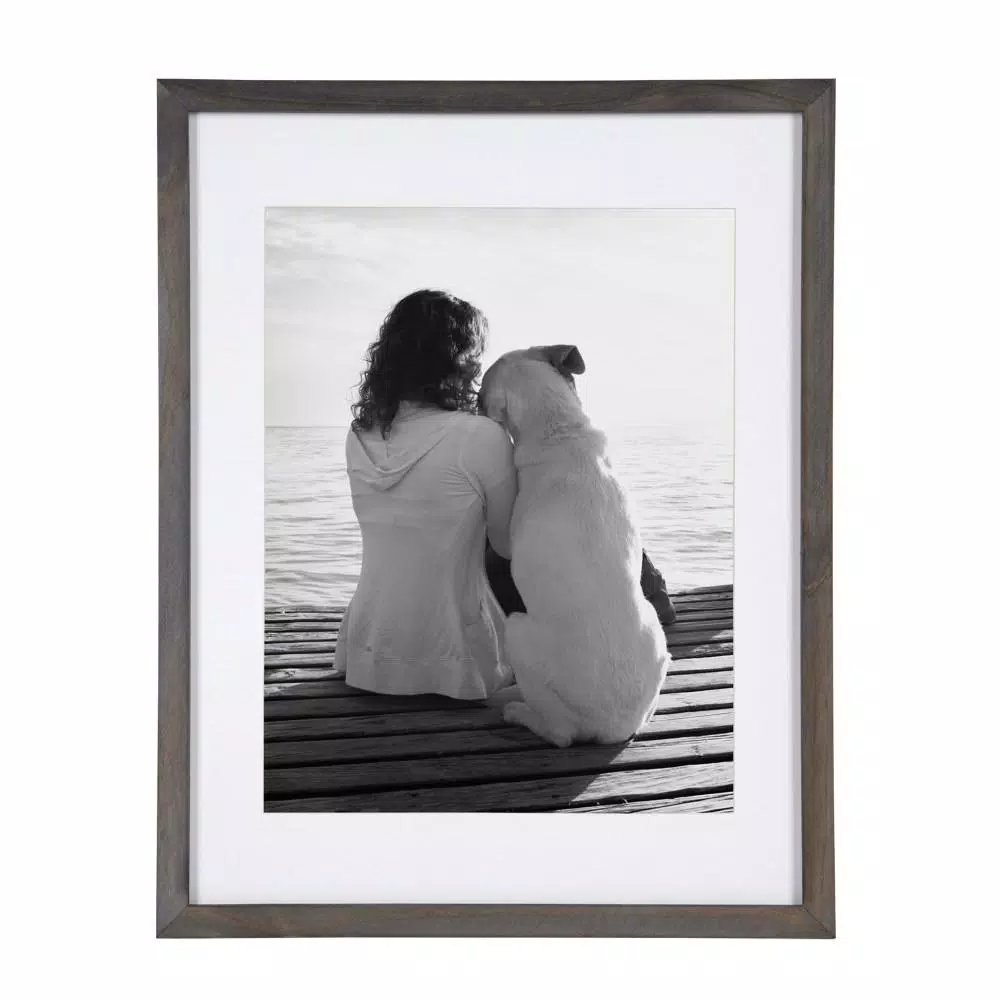 Picture Frames DesignOvation Gallery 14 In. X 18 In. Matted To 11 In. X 14 In. Gray Picture Frame (Set Of 2) 4 Picture Frames DesignOvation Gallery 14 In. X 18 In. Matted To 11 In. X 14 In. Gray Picture Frame (Set Of 2) - Image 2