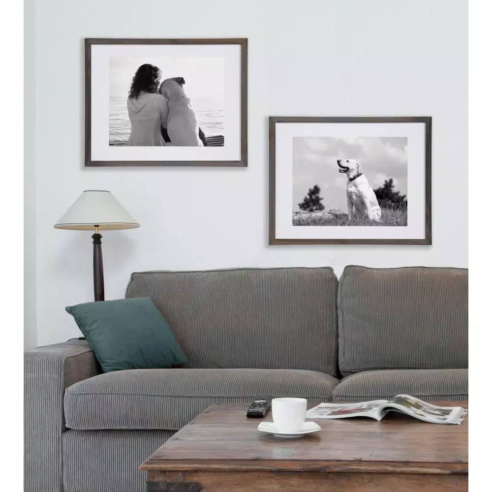 Picture Frames DesignOvation Gallery 14 In. X 18 In. Matted To 11 In. X 14 In. Gray Picture Frame (Set Of 2) 8 Picture Frames DesignOvation Gallery 14 In. X 18 In. Matted To 11 In. X 14 In. Gray Picture Frame (Set Of 2) - Image 6