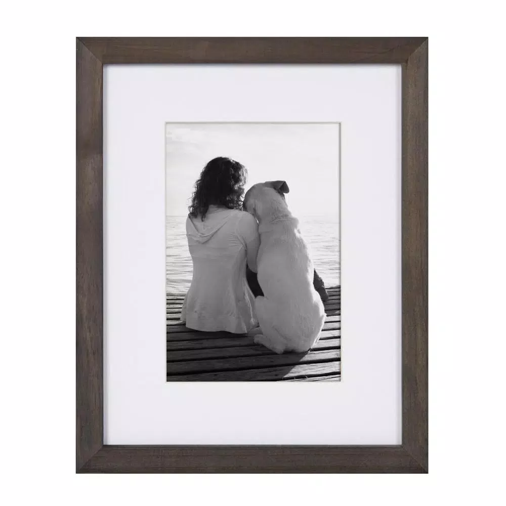 Picture Frames DesignOvation Gallery 8 In. X 10 In. Matted To 5 In. X 7 In. Gray Picture Frame (Set Of 4) 4 Picture Frames DesignOvation Gallery 8 In. X 10 In. Matted To 5 In. X 7 In. Gray Picture Frame (Set Of 4) - Image 2