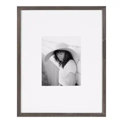 Picture Frames DesignOvation Gallery 16 In. X 20 In. Matted To 8 In. X 10 In. Gray Picture Frame