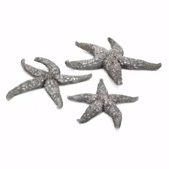 Sculptures IMAX Magali Silver Starfish Wall Decors (Set Of 3)