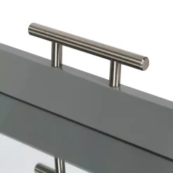 Decorative Trays Kate And Laurel Lipton Gray Decorative Tray -Brita shop gray kate and laurel decorative trays 212269 1f 1000