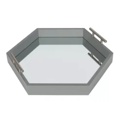 Decorative Trays Kate And Laurel Lipton Gray Decorative Tray -Brita shop gray kate and laurel decorative trays 212269 4f 1000