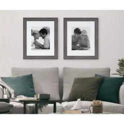 Kate And Laurel Edson 16 In. X 20 In. Matted To 11 In. X 14 In. Gray Picture Frames (Set Of 2) -Brita shop gray kate and laurel picture frames 216964 31 1000