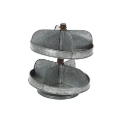 Decorative Trays LITTON LANE 2-Tier Indistrial Arts Iron Tray Stand In Gray 11 Decorative Trays LITTON LANE 2-Tier Indistrial Arts Iron Tray Stand In Gray -Brita shop gray litton lane decorative trays 49204 44 1000