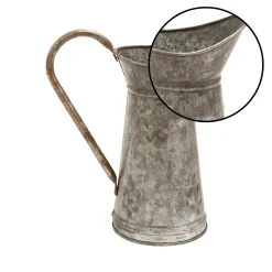 Vases LITTON LANE 10 In. X 12 In. Gray And Rust Brown Hammered Tin Watering Jug -Brita shop gray litton lane vases 38177 4f 1000