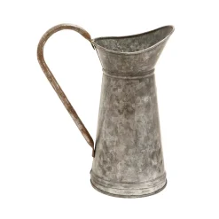 Vases LITTON LANE 10 In. X 12 In. Gray And Rust Brown Hammered Tin Watering Jug -Brita shop gray litton lane vases 38177 c3 1000