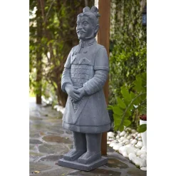 Sculptures Nearly Natural 40 In. Warrior Statue -Brita shop gray nearly natural sculptures 4863 1f 1000