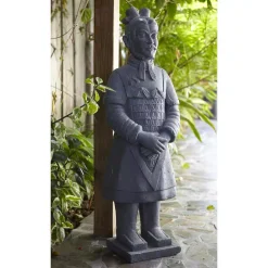 Sculptures Nearly Natural 40 In. Warrior Statue -Brita shop gray nearly natural sculptures 4863 c3 1000