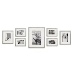 Picture Frames Pinnacle Gallery 4 In. X 6 In., 5 In. X 7 In., 8 In. X 10 In. Graywash Picture Frame (Set Of 7) -Brita shop gray pinnacle picture frames 17fw2315 4f 1000
