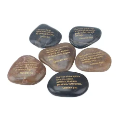 Sculptures Stonebriar Collection Set Of 6 Scripture Rocks