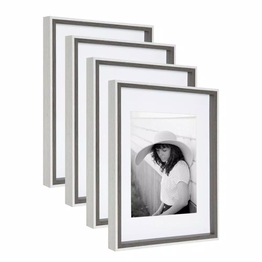 Kate And Laurel Gibson 11 In. X 14 In. Matted To 8 In. X 10 In. Gray/White Picture Frames (Set Of 4) 3 Kate And Laurel Gibson 11 In. X 14 In. Matted To 8 In. X 10 In. Gray/White Picture Frames (Set Of 4)