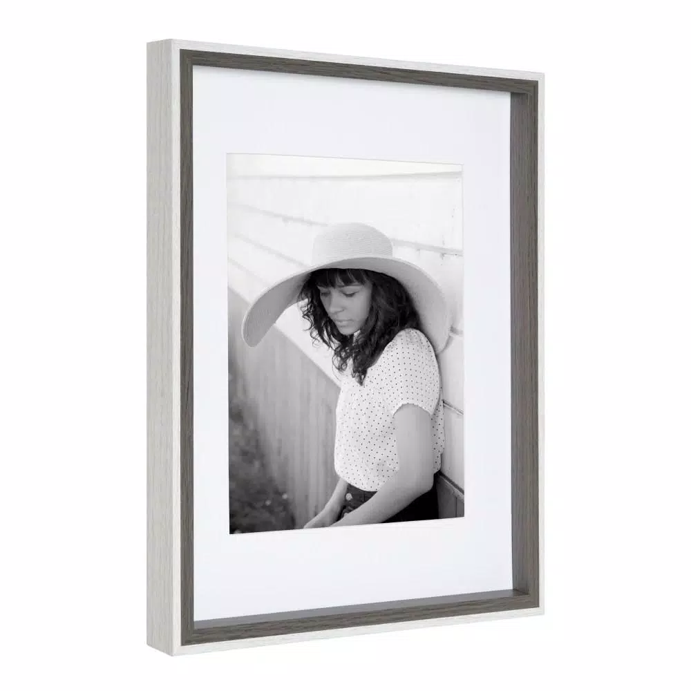 Kate And Laurel Gibson 11 In. X 14 In. Matted To 8 In. X 10 In. Gray/White Picture Frames (Set Of 4) 4 Kate And Laurel Gibson 11 In. X 14 In. Matted To 8 In. X 10 In. Gray/White Picture Frames (Set Of 4) - Image 2