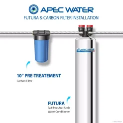 Water Softeners APEC Water Systems Premium 10 GPM Whole House Salt-Free Water Softener System With Pre-Filter -Brita shop grays apec water systems water softener systems futura 10 4f 1000