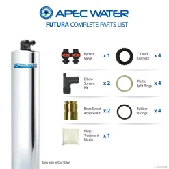 Water Softeners APEC Water Systems Premium 10 GPM Whole House Salt-Free Water Softener System With Pre-Filter -Brita shop grays apec water systems water softener systems futura 10 c3 1000