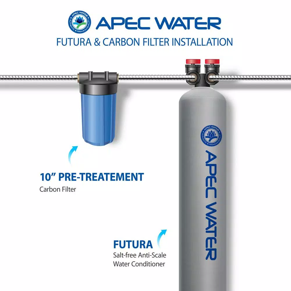 Water Softeners APEC Water Systems Premium 10 GPM Whole House Salt-Free Water Softener System With Pre-Filter With Protective Coat 7 Water Softeners APEC Water Systems Premium 10 GPM Whole House Salt-Free Water Softener System With Pre-Filter With Protective Coat - Image 5