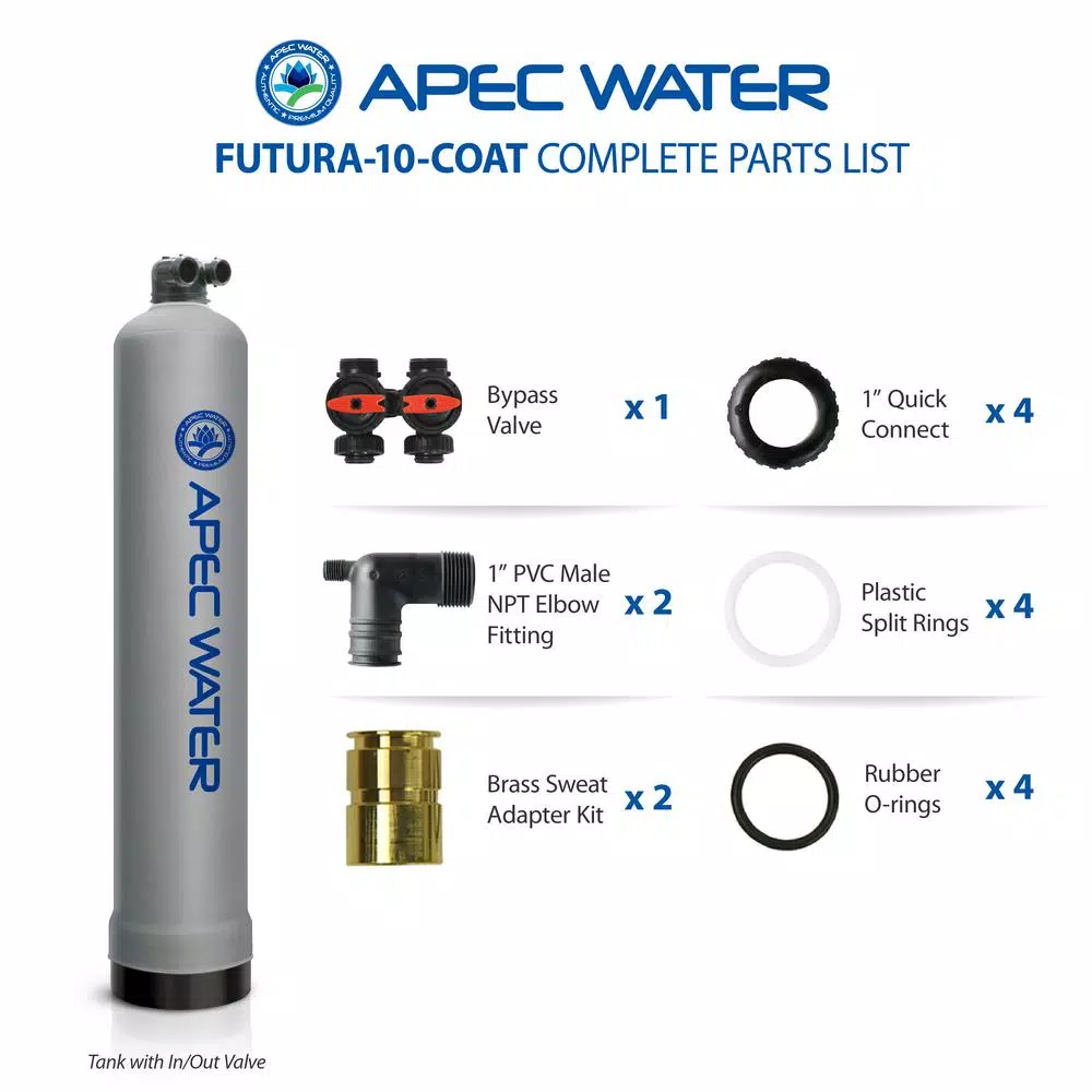 Water Softeners APEC Water Systems Premium 10 GPM Whole House Salt-Free Water Softener System With Pre-Filter With Protective Coat 6 Water Softeners APEC Water Systems Premium 10 GPM Whole House Salt-Free Water Softener System With Pre-Filter With Protective Coat - Image 4
