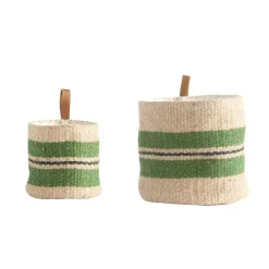 Storage Baskets 3R Studios Jute Handwoven Decorative Baskets (Set Of 2)