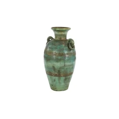Vases LITTON LANE Distressed Green, Black, And Yellow Terracotta Amphora Decorative Vase -Brita shop green litton lane vases 68679 c3 1000