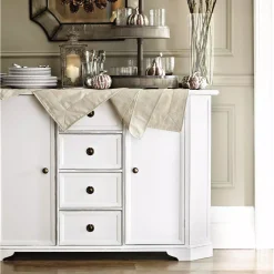 Decorative Trays 3R Studios Grace 15.5 In. Dia Grey Mango Wood 3-Tier Tray -Brita shop grey 3r studios decorative trays de0574 4f 1000