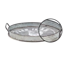 Decorative Trays LITTON LANE Distressed Silver DecorativeTrays With Handles (Set Of 2) 11 Decorative Trays LITTON LANE Distressed Silver DecorativeTrays With Handles (Set Of 2) -Brita shop grey litton lane decorative trays 98497 4f 1000
