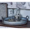 Decorative Trays LITTON LANE Distressed Silver DecorativeTrays With Handles (Set Of 2) -Brita shop grey litton lane decorative trays 98497 64 1000