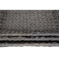 Decorative Trays LITTON LANE Nesting Rectangular Gray Seagrass Basket Trays With Black Metal Handles (Set Of 3) 9 Decorative Trays LITTON LANE Nesting Rectangular Gray Seagrass Basket Trays With Black Metal Handles (Set Of 3) -Brita shop grey litton lane decorative trays 99882 1f 1000