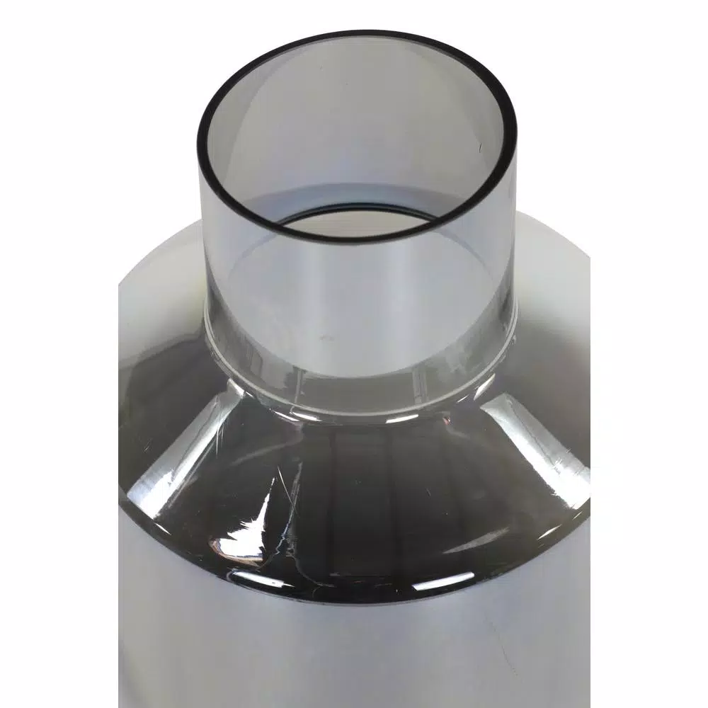 Vases LITTON LANE 15 In. Large Cylindrical Iridescent Silver Handmade Blown Glass Decorative Vase 5 Vases LITTON LANE 15 In. Large Cylindrical Iridescent Silver Handmade Blown Glass Decorative Vase - Image 3