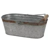 Storage Baskets Stonebriar Collection 12 In. X 5.5 In. Galvanized Bucket With Rust Trim And Handle 1 Storage Baskets Stonebriar Collection 12 In. X 5.5 In. Galvanized Bucket With Rust Trim And Handle -Brita shop grey stonebriar collection storage baskets sb 5613a 64 1000