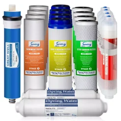 ISPRING 2-Year Filter Replacement Supply Set For 6-Stage Reverse Osmosis RO Water Filtration Systems W/ Alkaline Mineral Filter