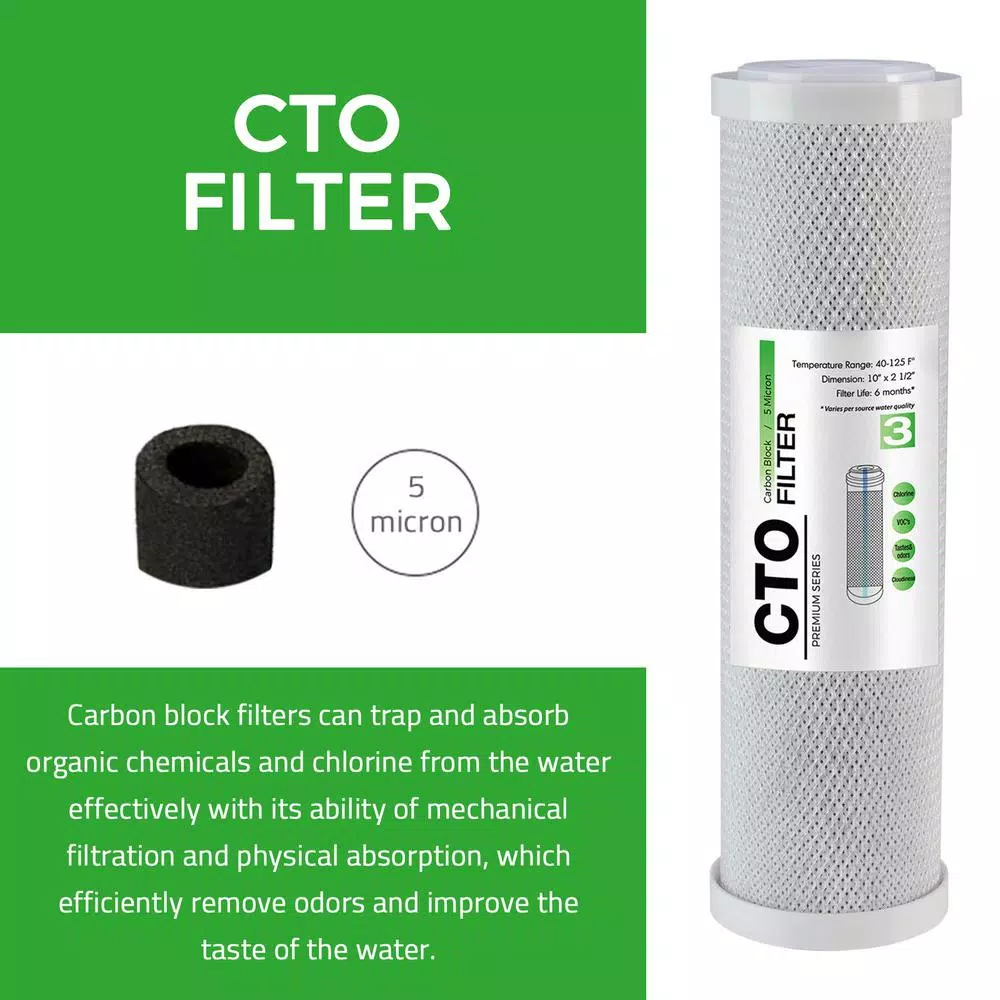 Water Filtration Systems ISPRING F3US Reverse Osmosis RO System 6-Month Supply Replacement Filter Cartridges Pack Of 3 Filters, Sediment, CTO And GAC Ea. 10 Water Filtration Systems ISPRING F3US Reverse Osmosis RO System 6-Month Supply Replacement Filter Cartridges Pack Of 3 Filters, Sediment, CTO And GAC Ea. - Image 8