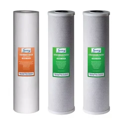 Replacement Water Filters ISPRING 3-Stage 20 In. 3-Piece Big Blue Whole House Replacement Filter Pack