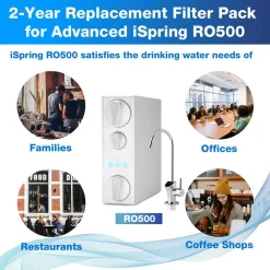 Replacement Water Filters ISPRING 2-Year Reverse Osmosis Replacement Filter Pack For RO500 Tankless Water Filtration System -Brita shop ispring replacement water filters f5 ro500 fa 1000