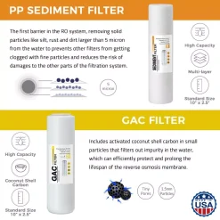 Water Filtration Systems ISPRING Universal 5-Stage Reverse Osmosis RO Systems 1-Year Supply Replacement Water Filter Cartridge Pack Set 7 Water Filtration Systems ISPRING Universal 5-Stage Reverse Osmosis RO Systems 1-Year Supply Replacement Water Filter Cartridge Pack Set -Brita shop ispring replacement water filters f7 gacus c3 1000